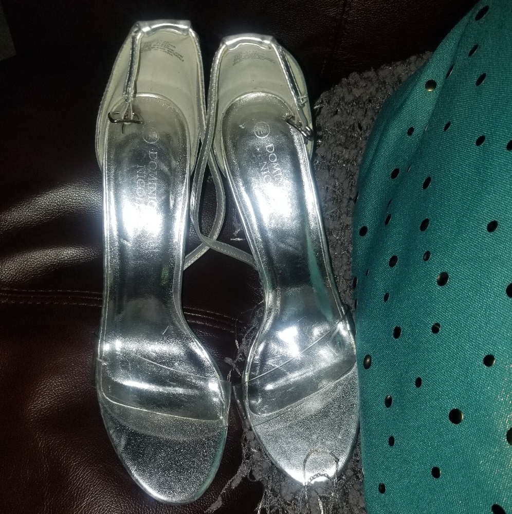 Cute clear heel shoes